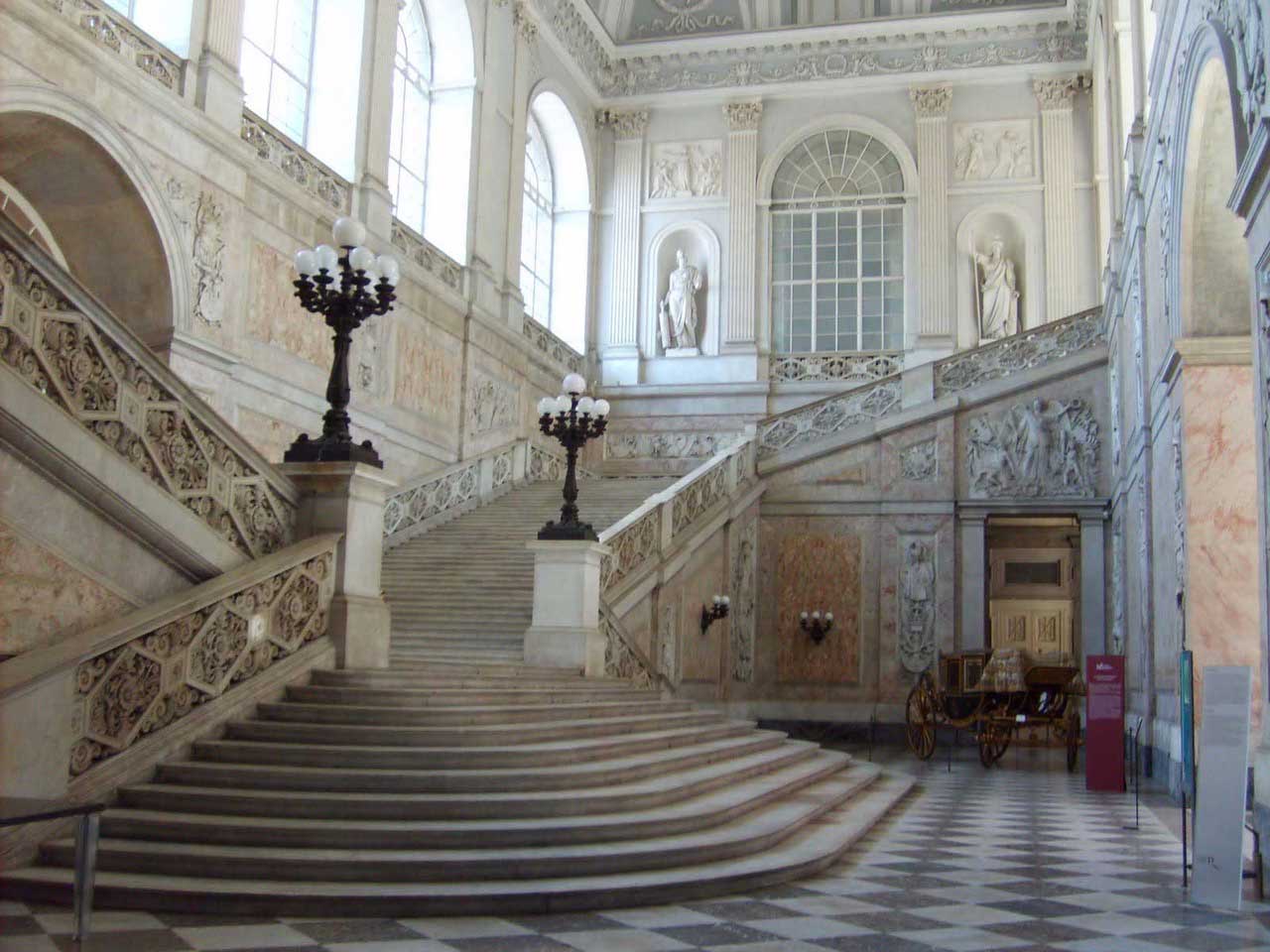 Staircase of Honor also called Monumental Staircase - Royal Palace of Naples