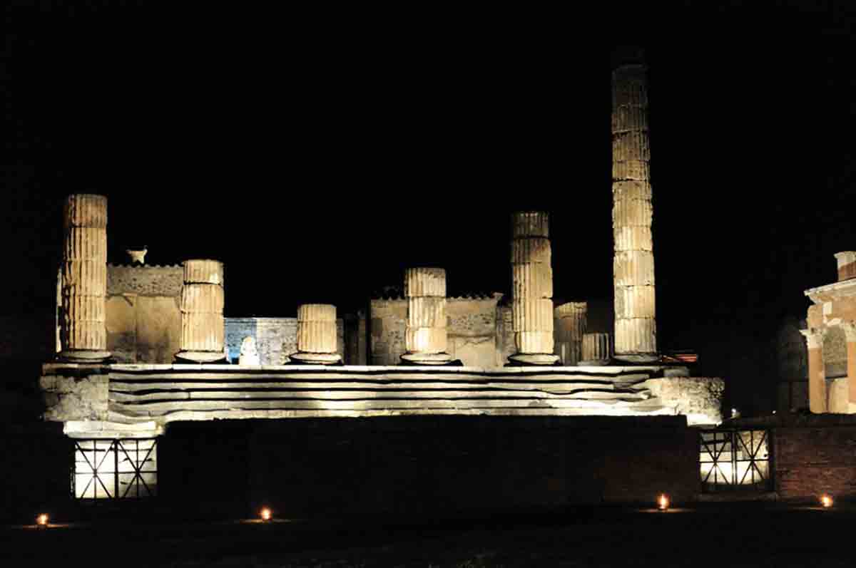 Una notte a Pompei, percorso di visita