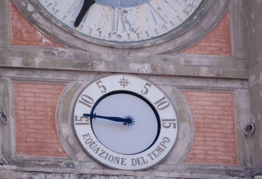 L’orologio astronomico di Piazza Dante segna l’ora esatta