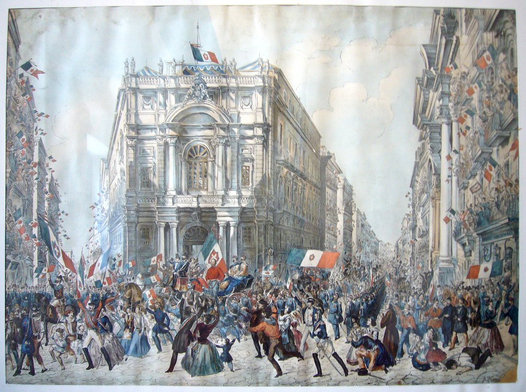 Ingresso di Garibaldi a Napoli eseguito da Wenzel Franz