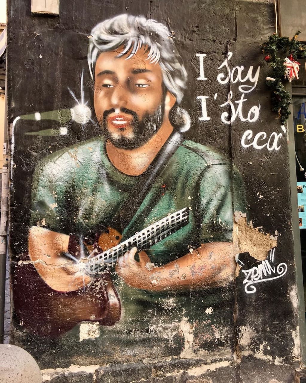 Personaggi Famosi - Pino Daniele street art Napoli