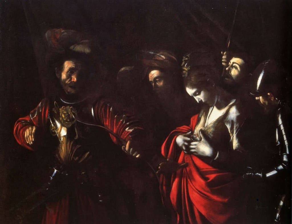 Martirio di Sant Orsola Caravaggio Napoli