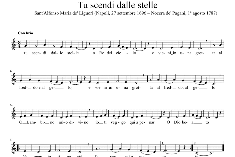 Tu scendi dalle stelle, storia della canzone simbolo del Natale