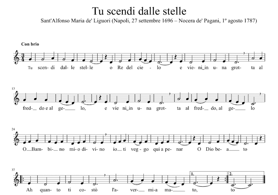 Tu scendi dalle stelle, storia della canzone simbolo del Natale