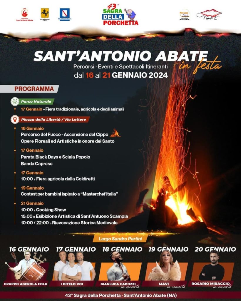 Sagra della porchetta a Sant’Antonio Abate 2024