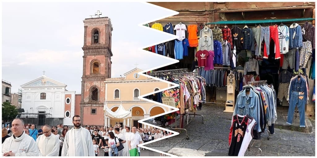 Mercato di Resina e la Basilica di Santa Maria di Pugliano
