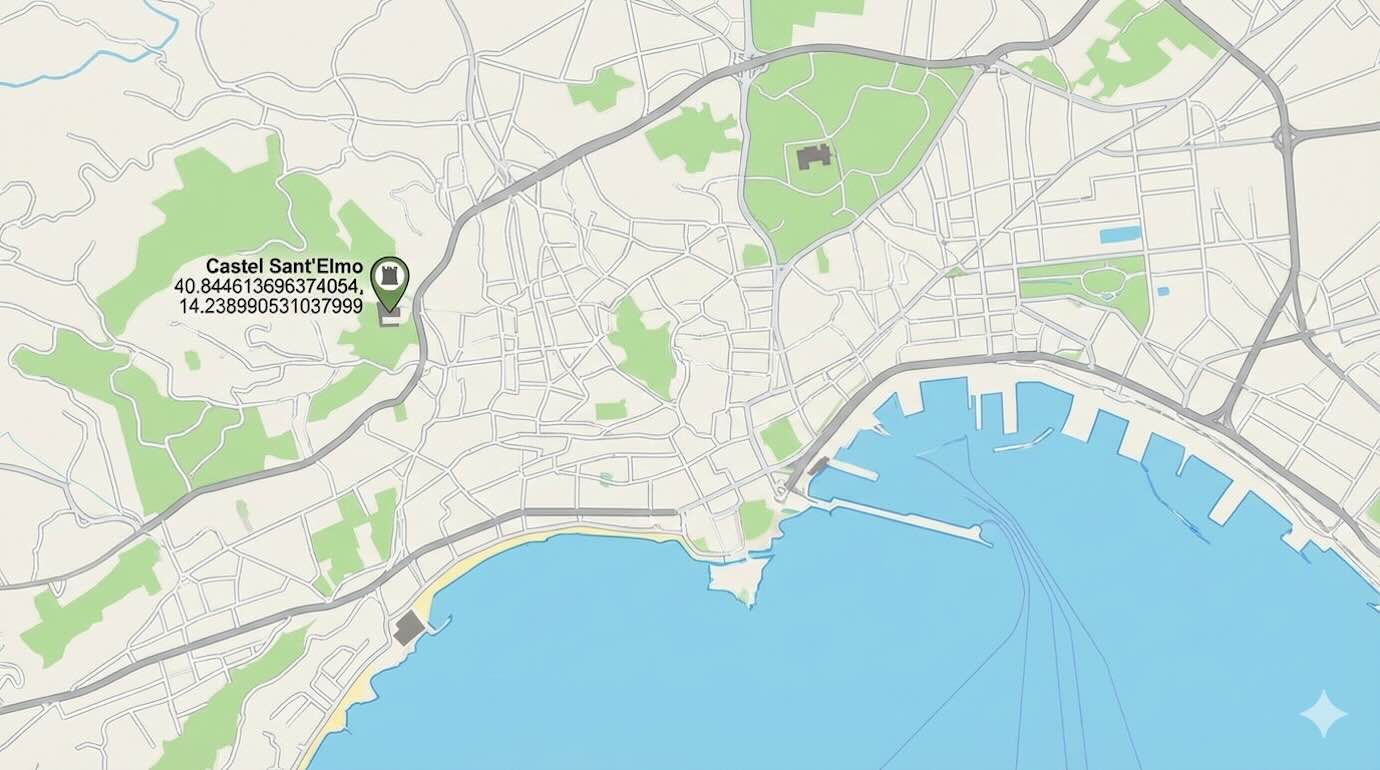Mappa di Napoli con posizione Castel Sant'Elmo Mappa di Napoli con posizione Castel Sant'Elmo: Via Tito Angelini, 20/A - 80129 Napoli (NA)